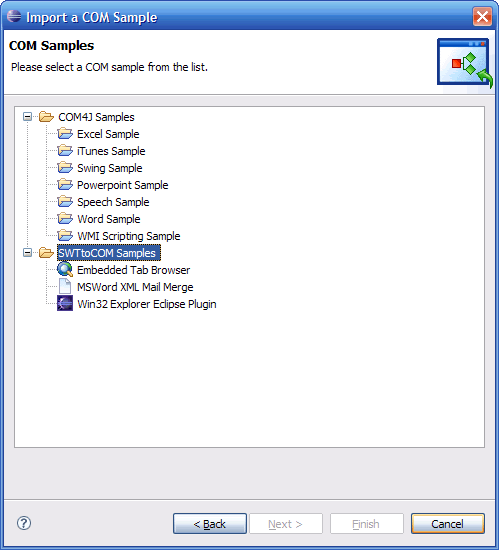 COM Import Samples Wizard