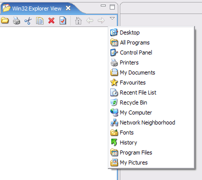 SWTtoCOM Win32 Explorer Eclipse Plugin Sample